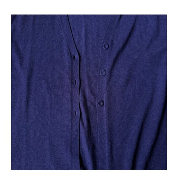 J.JILL eggplant 3 button wool blend cardigan size XL - Picture 4 of 9